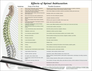 Effects of Spinal Subluxations Pad
